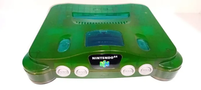 CONSOLE NINTENDO 64 VERDE TRANSLÚCIDO SEM CX
