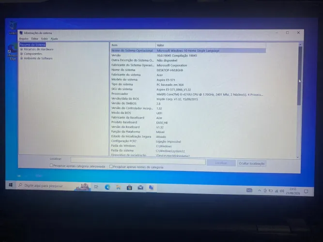 Notebook Acer Aspire E5-571 Core i5 6GB RAM 1TB Windows 10