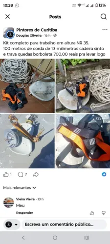 Kit de pintura pra trabalho em altura