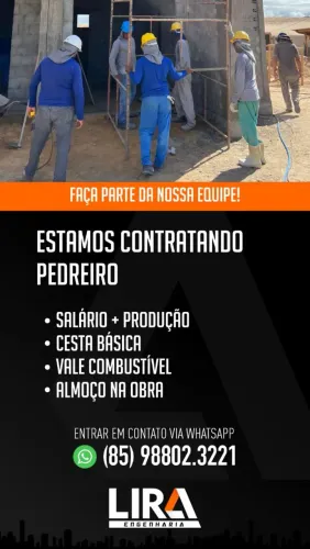 Vaga PEDREIRO EUSÉBIO