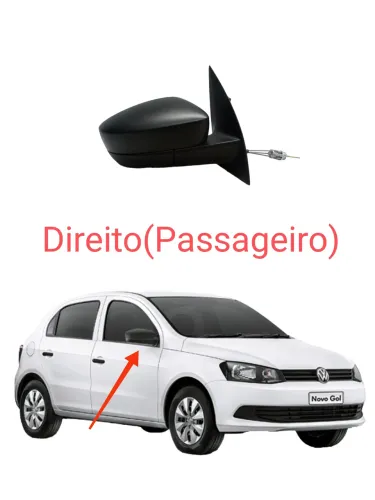 Retrovisor Direito Manual Vw Gol Voyage G6 G7 sem Lente