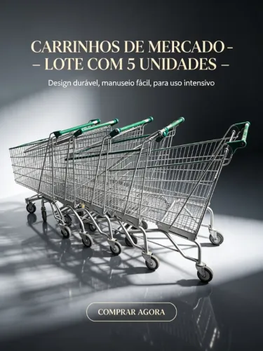 CARRINHOS DE MERCADO - LOTE COM 5 UNIDADES