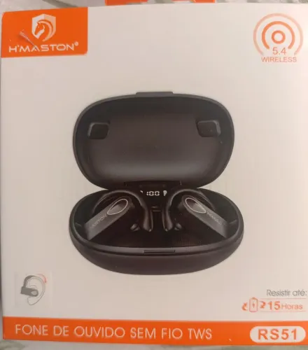 Fone bluetooth hamston com case preto NOVO melhor bateria do mercado 