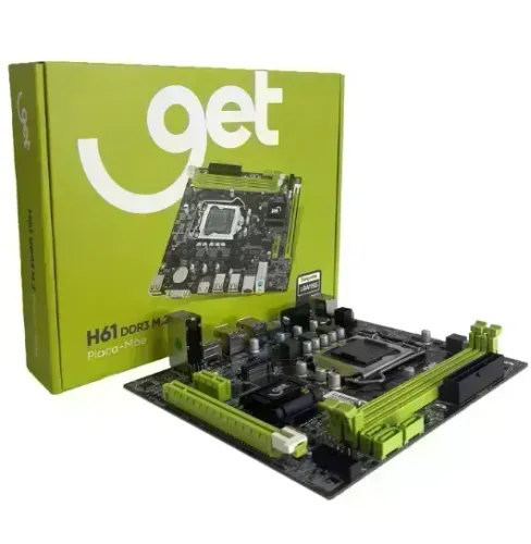 Placa Mãe Intel 1155 H61 DDR3 M.2 GET *NOVA COM GARANTIA*