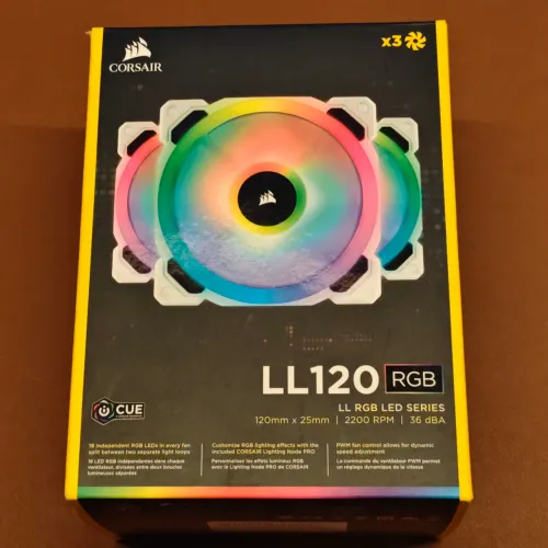 Kit 4 Ventoinha Corsair LL120 RGB Branco 