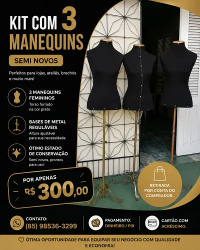 Vendo manequins semi novos