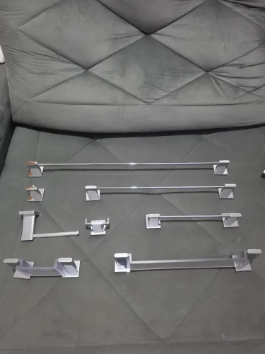 Kit de acessórios para banheiro, modelo polo Cromado!