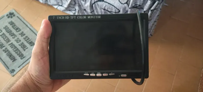 Monitor LCD Colorido 7 Polegadas para carro ou câmeras de segurança 
