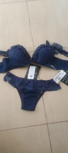 Diamantes lingerie azul