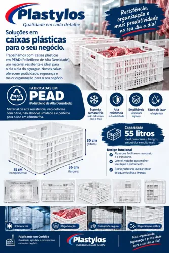 CAIXA VASADA PEAD RESISTENTE PARA DIVERSOS USOS...