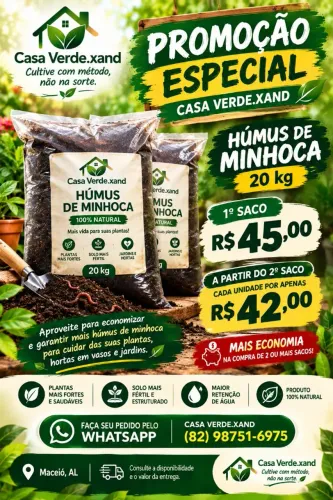 Húmus de minhoca promoção 