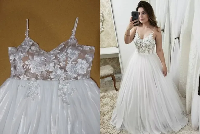 Vestido Noiva Rendado - PP ao Plus Size