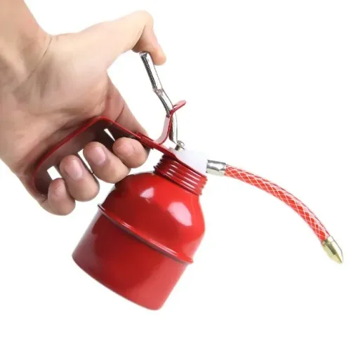 Lubrificador Mini Almotolia Metálica 300ml Bico Flexível