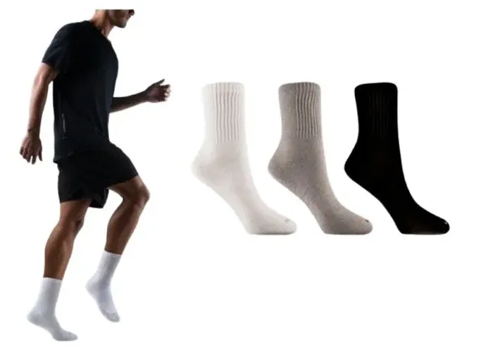 Kit 2 pares meias Branca cano alto 43-45