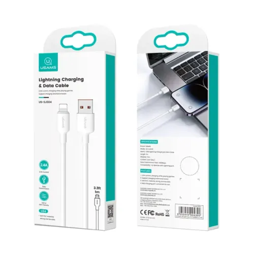 Cabo Lightning Para IPhone USB 2.4 AMP 2 Metros SJ605 - USAMS cod: 4460