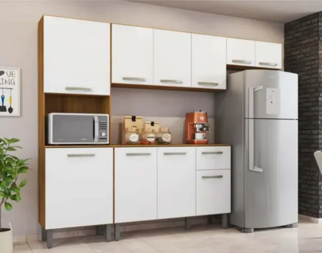 Cozinha completa 4 peças ampla com balcão