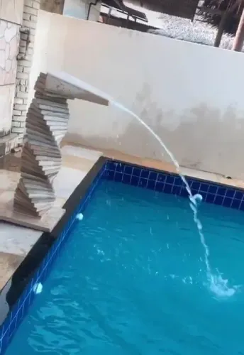 Cascata para pscina em pedra cariri