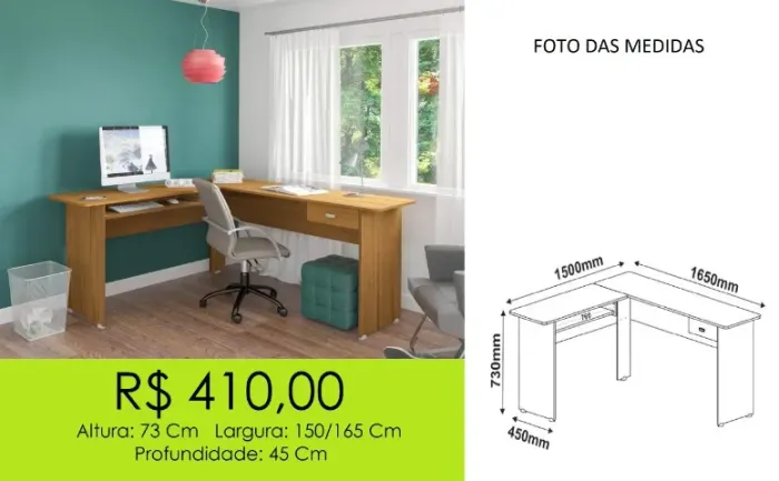 Escrivaninha de canto 