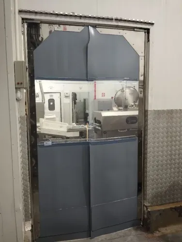 Porta de aço inox para frigorífico
