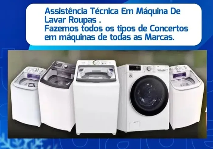 Serviços em máquinas de lavar roupas e microondas 1 ano de garantia,