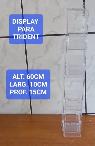 Display acrilico trident chicle de pendurar novinho