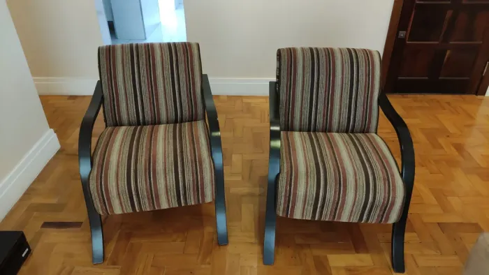 1 Sofá Retrátil e 2 Poltronas Tecido 