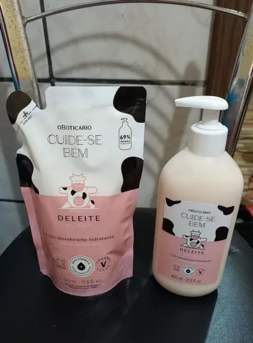 Refil e hidratante Boticário Deleite Cuide-se bem