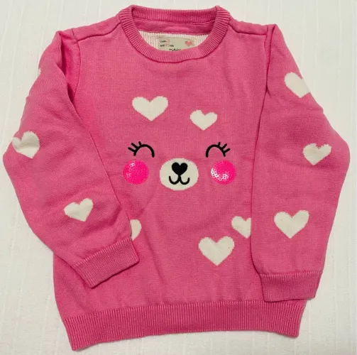 Kit com 3 blusas de frio menina 2 anos