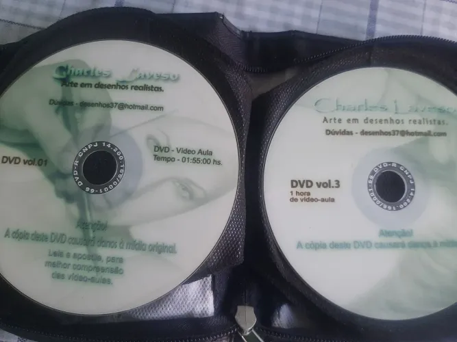 Dvd originais Charles Laveso 1 2 3 Raros aprenda a desenha realistas