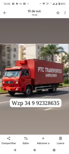 Mudança /frete, local em todo Brasil 