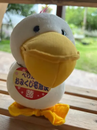 Pato Entrega da Fortuna japonês com etiqueta