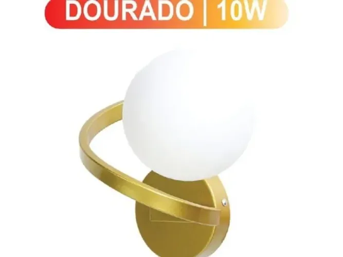 ARANDELA LED GLOBO EXPIRAL GOLD G9