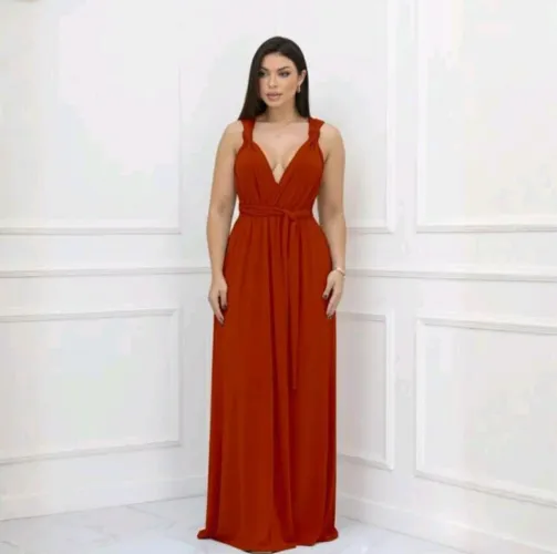 Aluguel Vestido de Festa Multiformas Terracota