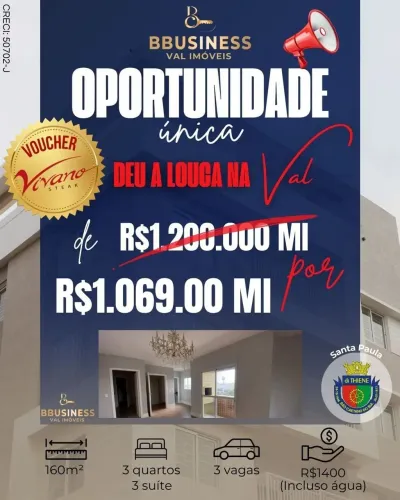 PROMOÇÃO! GANHE VOUCHER NO OUTBACK! Apartamento 160m² 3 suítes, lavabo, home office varand