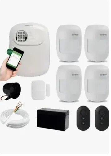kit alarme instalado com aplicativo