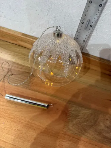 Enfeites de Natal Bola de Vidro com Luzes LED  (lote)
