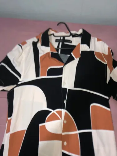 Camisa Slim em Viscose estampada