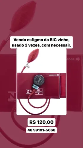 Esfigmo Bic novo com necessair