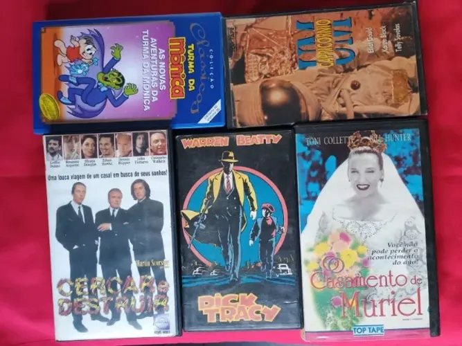 Coleção com 9 fitas VHS - Filmes Cinematográficos. Lote