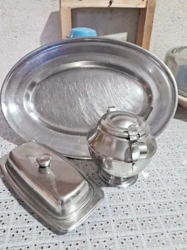 Conjunto de Utensílios de Cozinha em Aço Inoxidável