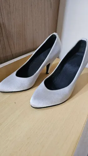 Scarpin Alto Prata