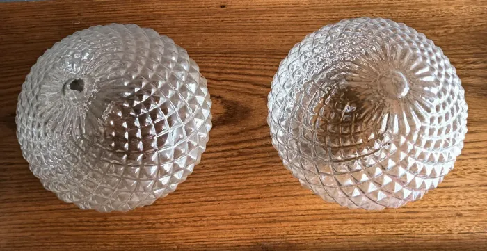 3 Lustre Globo Bico de Jaca Antigo *Anos 70* Vintage