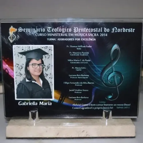 Placa de Formatura e Homenagem