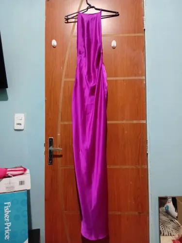 Vestido longo costa nua