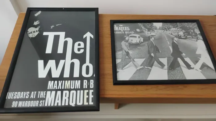 Quadro de parede Beatles e the who