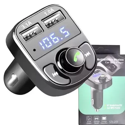 Bluetooth Veicular Carro FM com Bluetooth X8 Transmissor