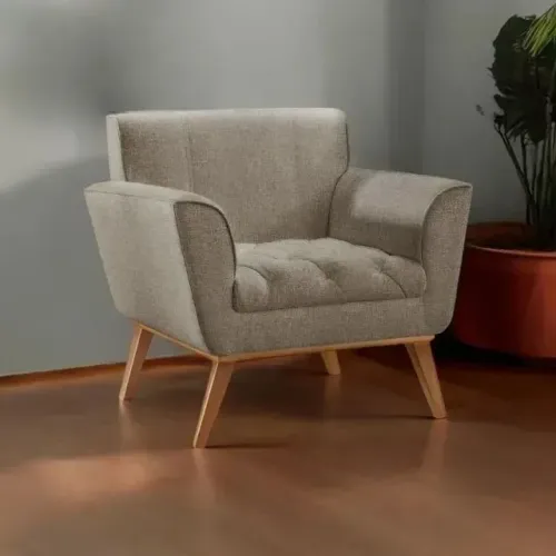  Poltrona Linho Cappuccino