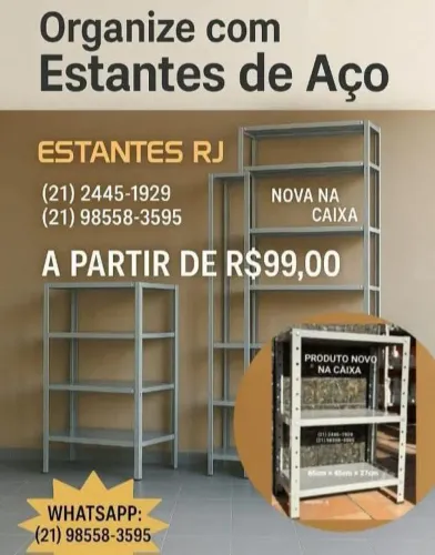 Estantes para Organização a partir de R$99,00 - Aço Certificado - Somente Produtos Novos