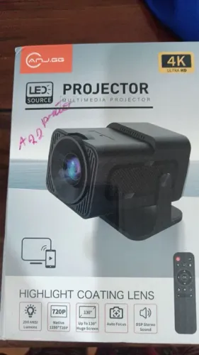 Projetor 4k wi-fi bluetooth multimídia