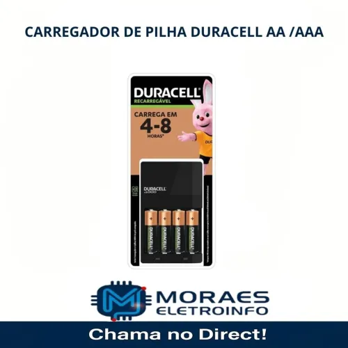 Carregador de pilha Duracell Recarregável AA/AAA